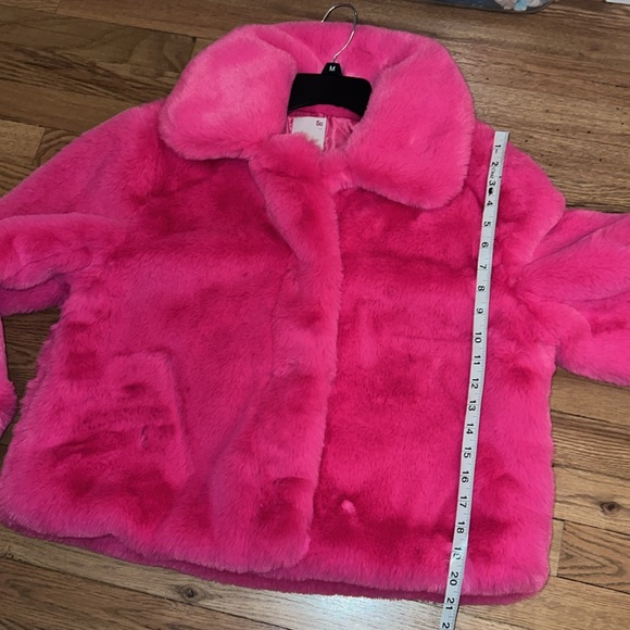 NWT Juniors SO Faux Fur Collar Cropped Jacket Size Large - Picture 10 of 10